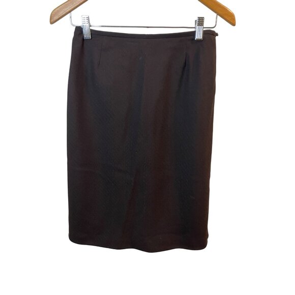 Dana Buchman Brown Wool Straight Lined Pencil Skirt Sz 8 - Picture 1 of 8